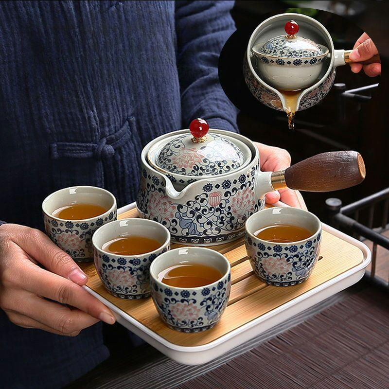 Korean Tea Set - Chinese Style Kung Fu Travel Ceramic