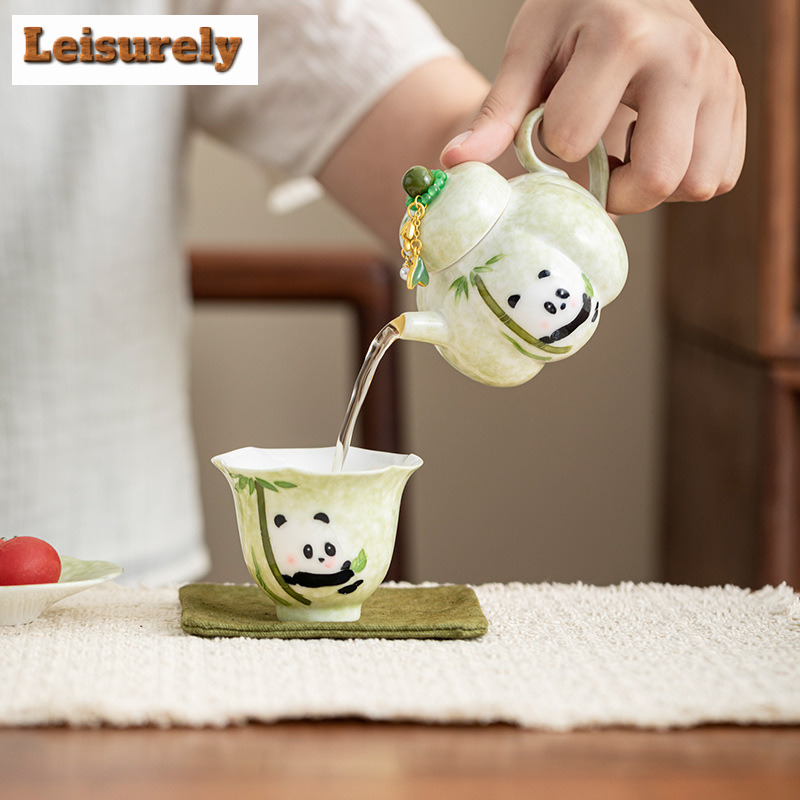 Hand-painted Panda Travel Tea  - Korean Tea Set recension och pris