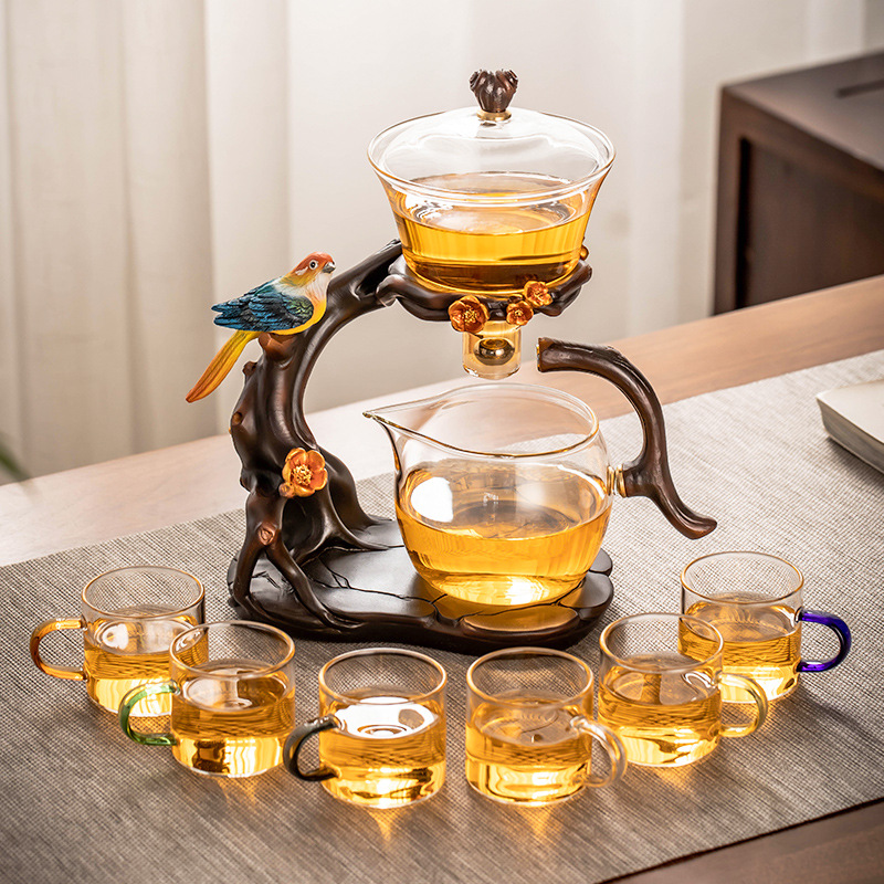 Glass Automatic Tea Set  Lazy  - Korean Tea Set recension och pris