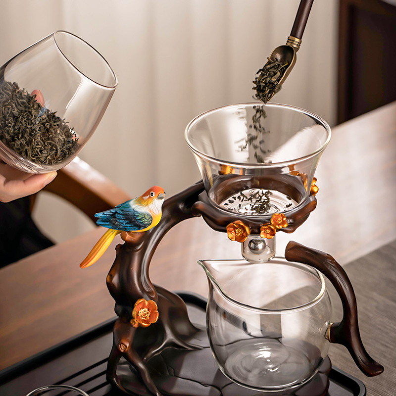 Glass Automatic Tea Set  Lazy  - Korean Tea Set recension och pris