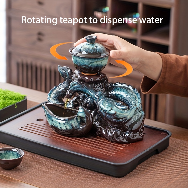 Coiling Dragon Ceramic Teapot  - Korean Tea Set recension och pris