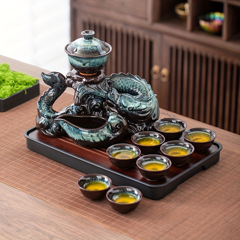 Coiling Dragon Ceramic Teapot  - Korean Tea Set recension och pris
