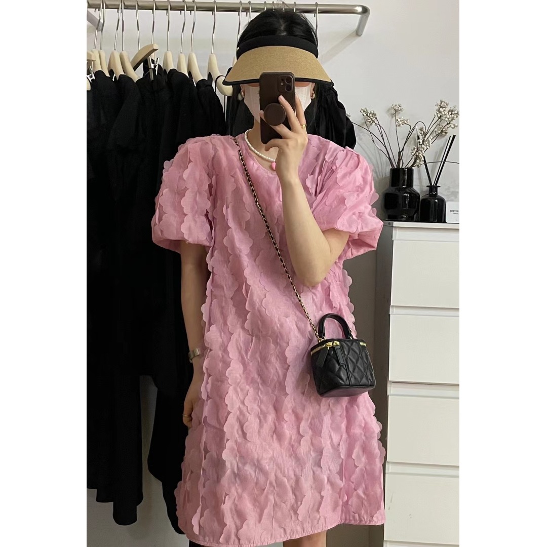 Floral Bubble Sleeve Dress Kor - Korean Lifestyle & Kids Boutique Photos recension och pris
