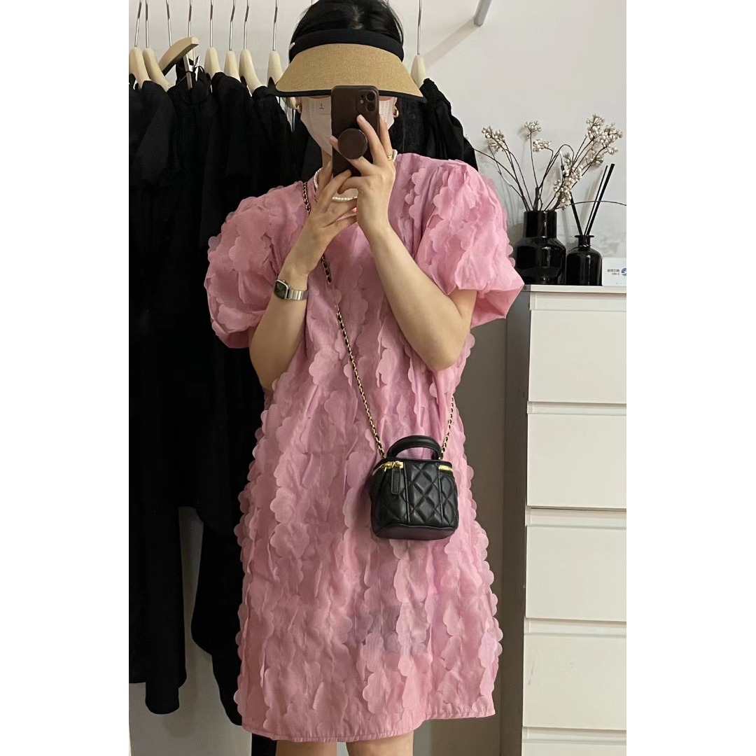 Floral Bubble Sleeve Dress Kor - Korean Lifestyle & Kids Boutique Photos recension och pris