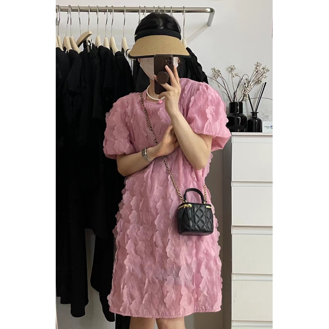 Floral Bubble Sleeve Dress Kor - Korean Lifestyle & Kids Boutique Photos recension och pris