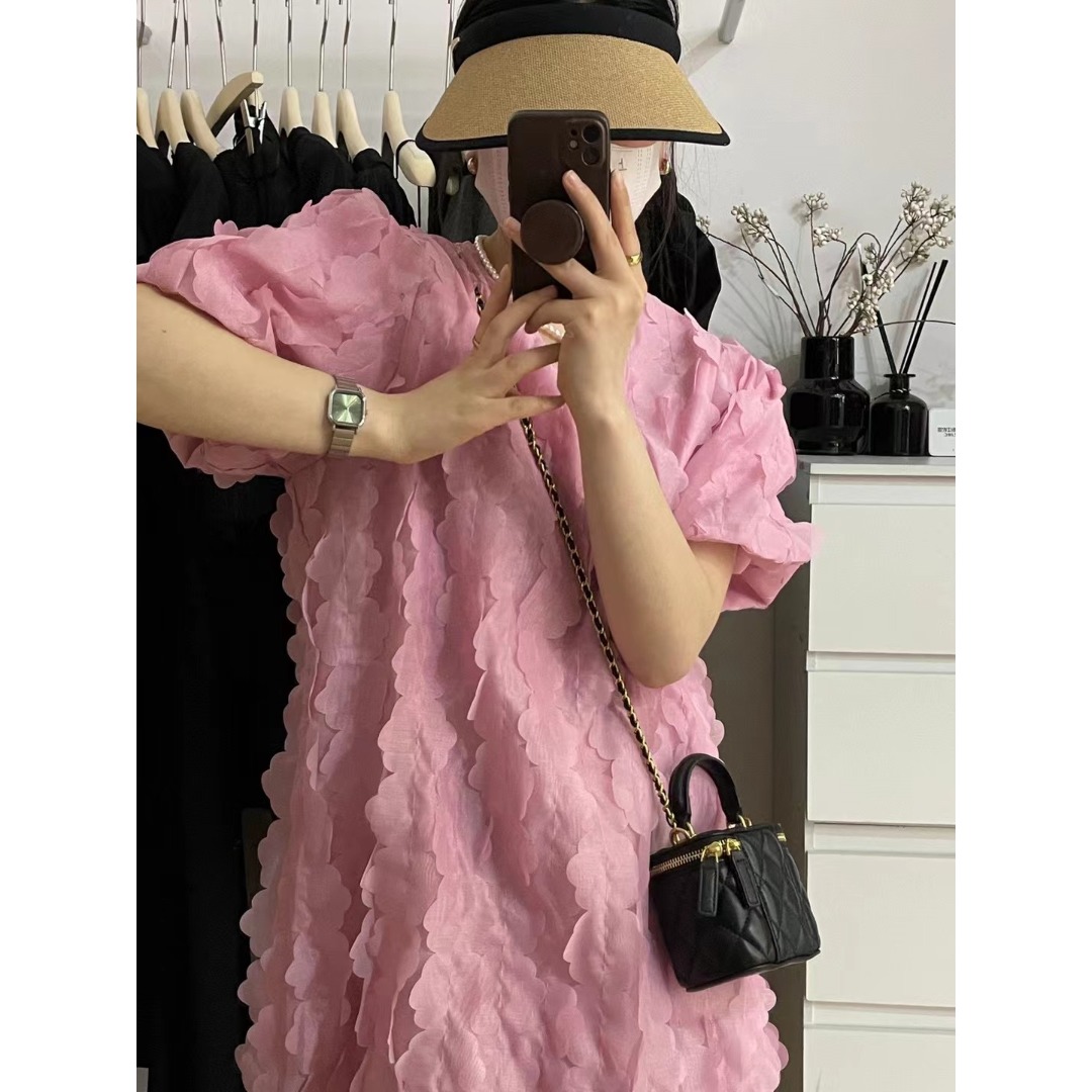 Floral Bubble Sleeve Dress Kor - Korean Lifestyle & Kids Boutique Photos recension och pris